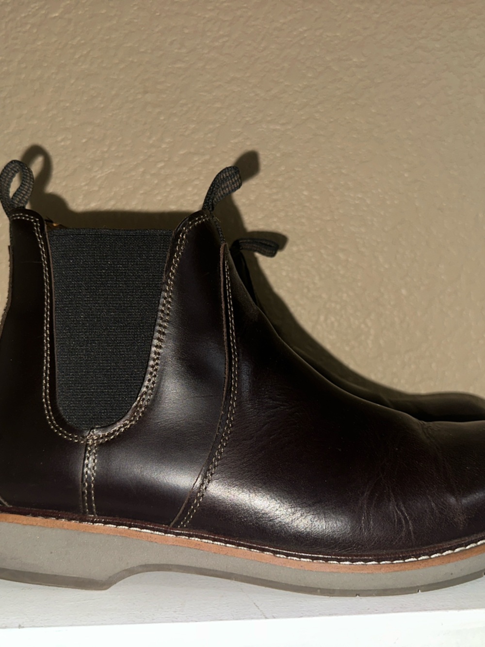 Men's Dark Brown Cole Haan Leather Chelsea Boots